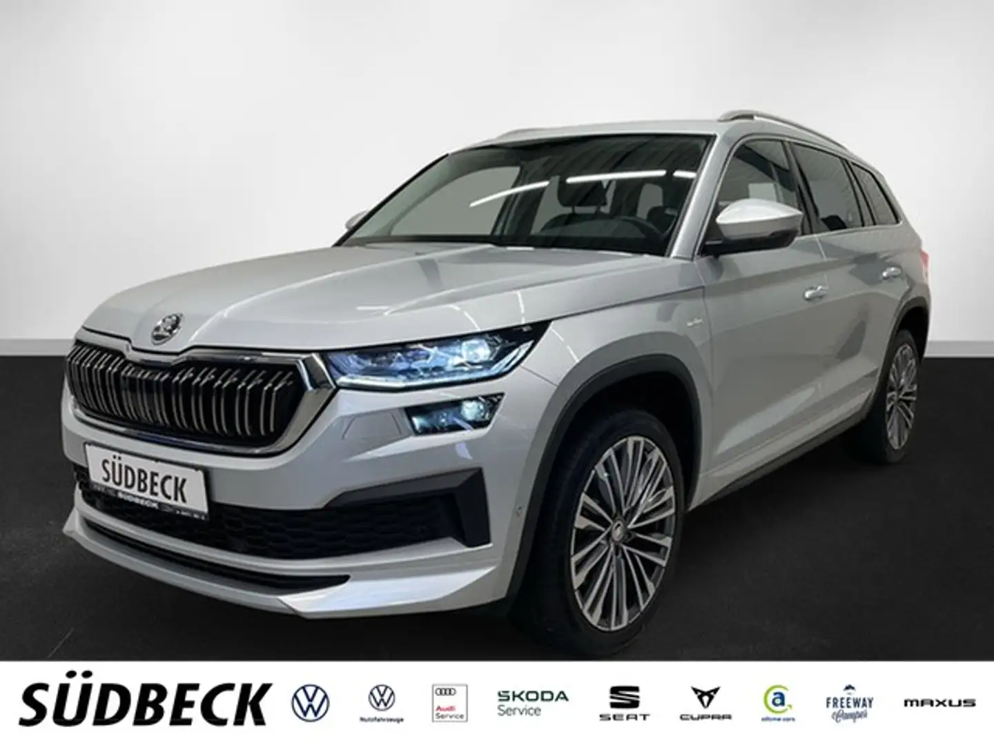 Skoda Kodiaq 2.0TDI L&K 4x4 APP+ACC+360-KAMERA+MATRIX+AHK Silber - 1
