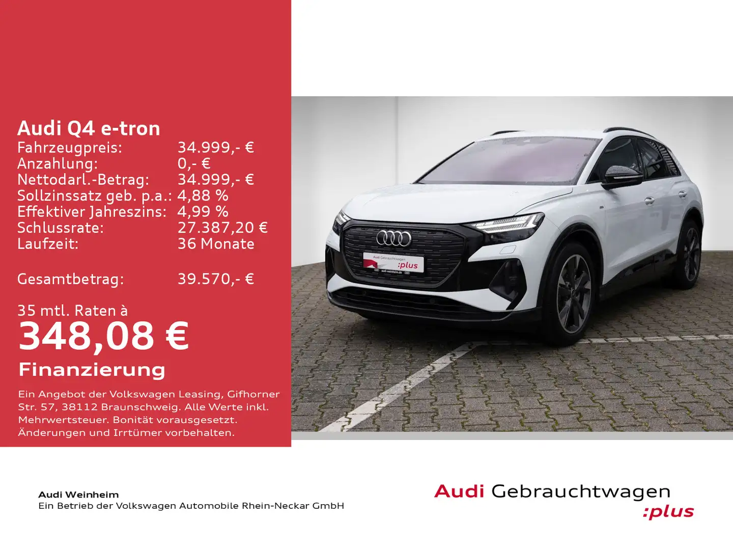 Audi Q4 e-tron S-line Black-Paket Matrix uvm Weiß - 2