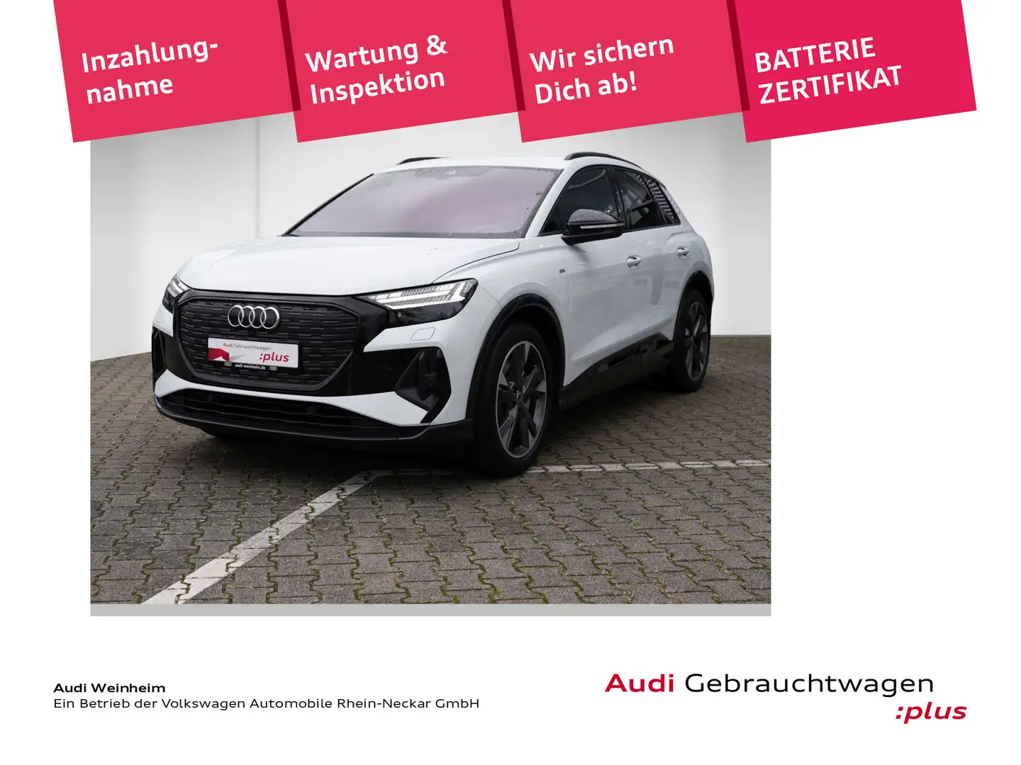 Audi Q4 e-tron S-line Black-Paket Matrix uvm Weiß - 1