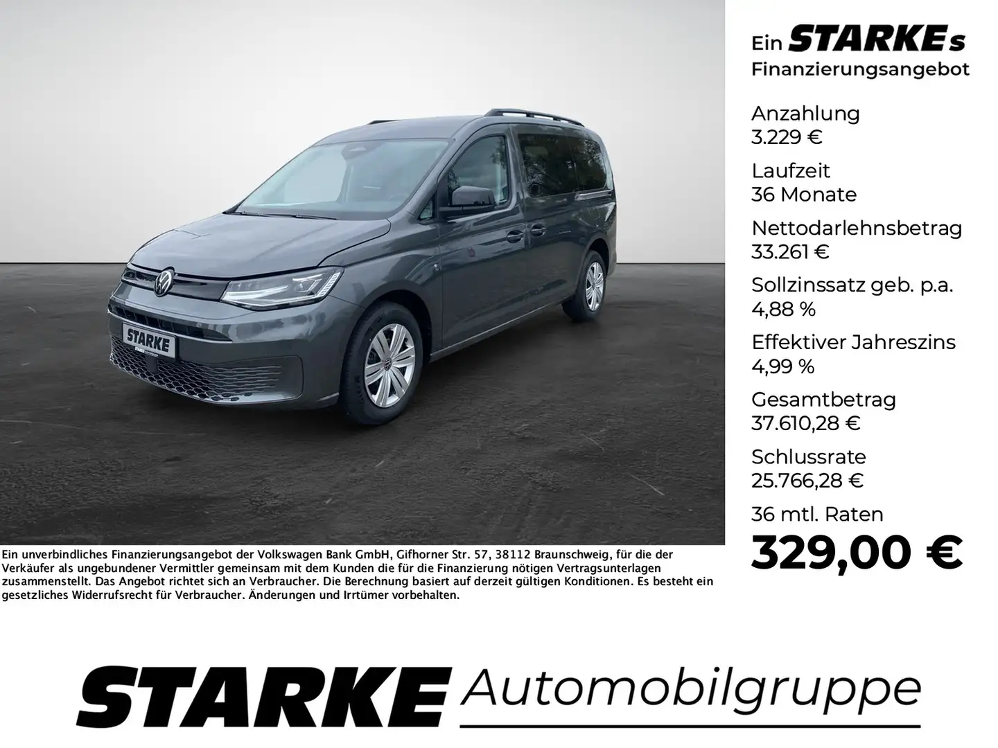 Volkswagen Caddy Maxi 2.0 TDI DSG Family 7-Sitzer Grau - 1
