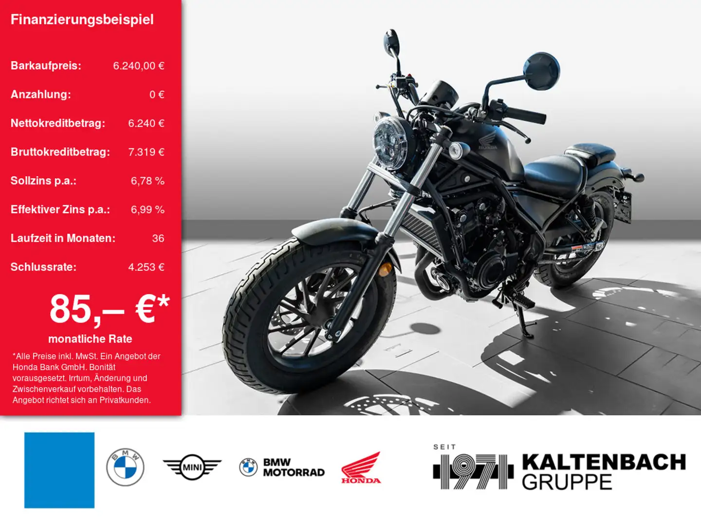 Honda CMX 500 Rebel LED SCHEINWERFER ABS Noir - 1