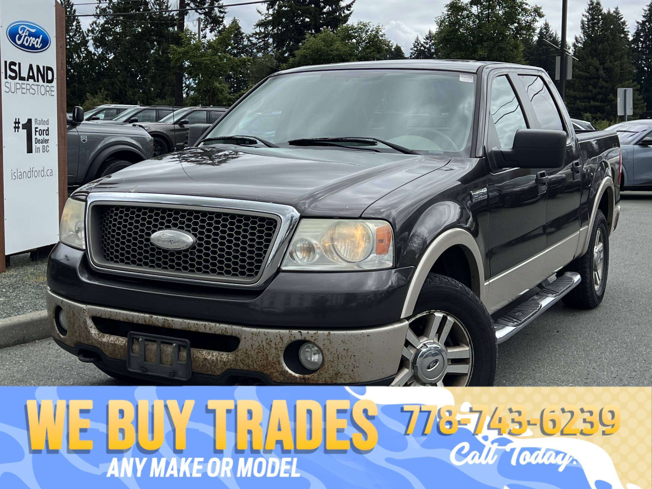 Brown 2007 Ford F-150 Pickup Truck Four-Wheel Drive Automatic