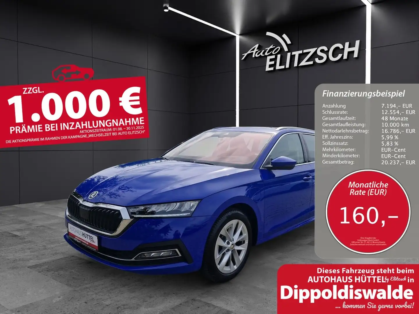 Skoda Octavia Combi Style iV 1.4 TSI DSG AHZ ACC LED P Bleu - 1