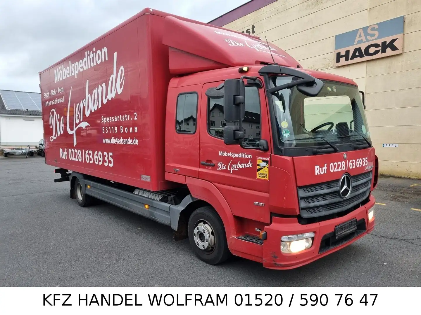 Mercedes-Benz Atego 821 Möbelkoffer, Luft, Großes Haus, Spurha Rot - 1