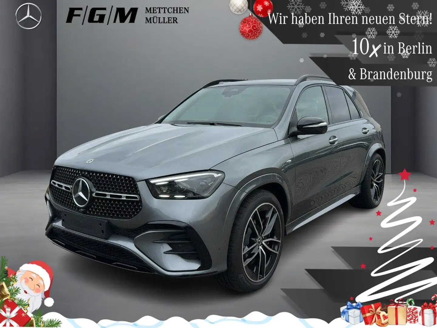 Mercedes-Benz GLE 350 de 4M AMG-Line MBeam|AHK|Night|Sitzhz Grigio - 1