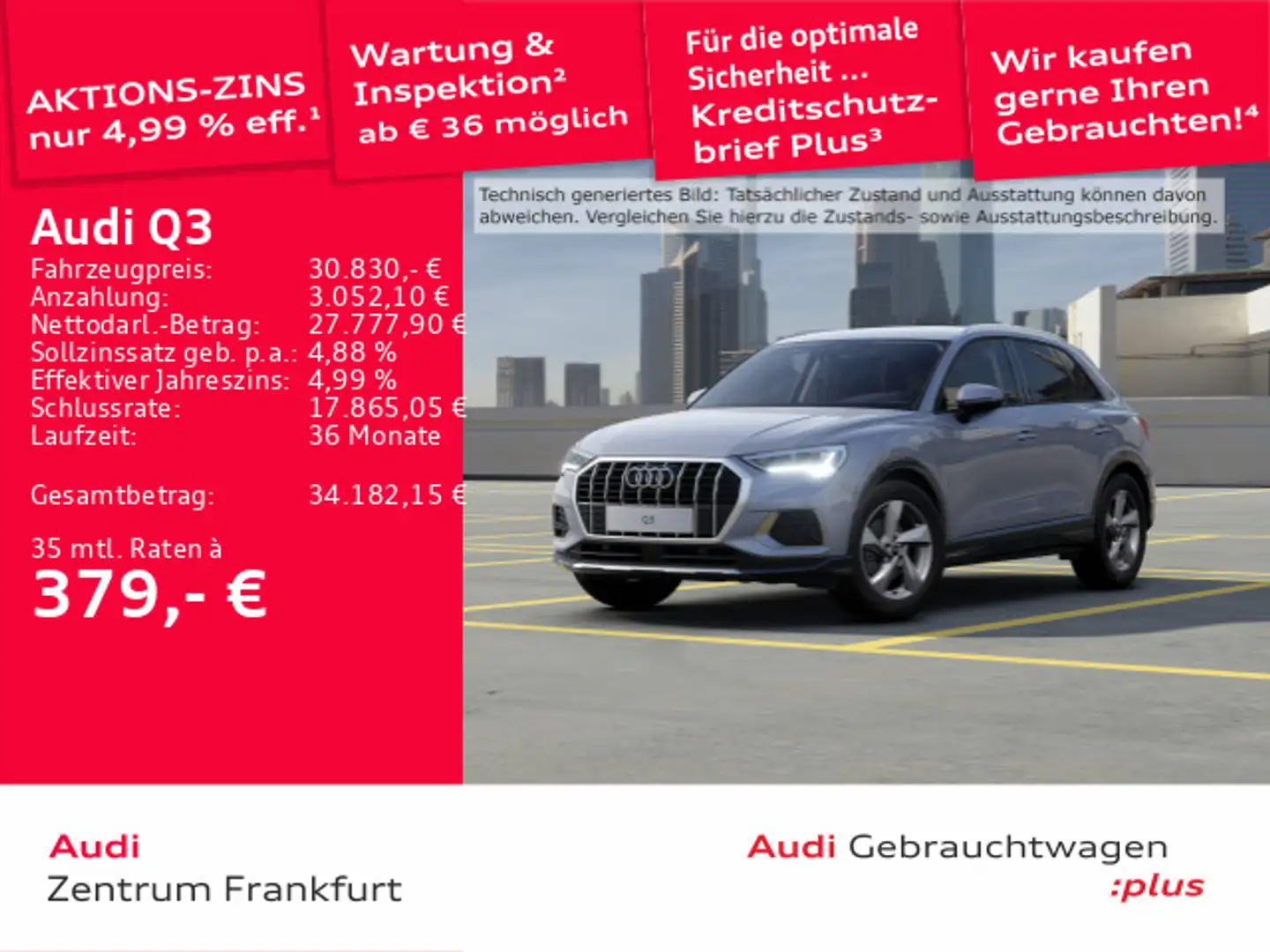 Audi Q3 35 TFSI advanced LED ACC AHK DAB Silber - 1