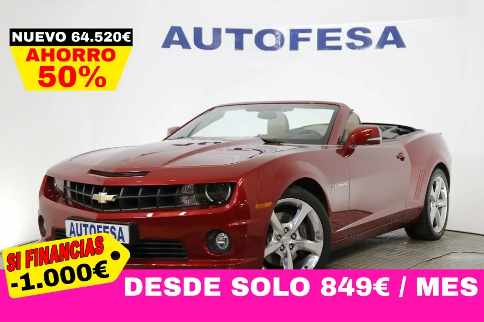 Chevrolet Camaro Cabrio 6.2 V8 Auto 406cv 2p # CUERO,CAMARA ljubičasta - 1