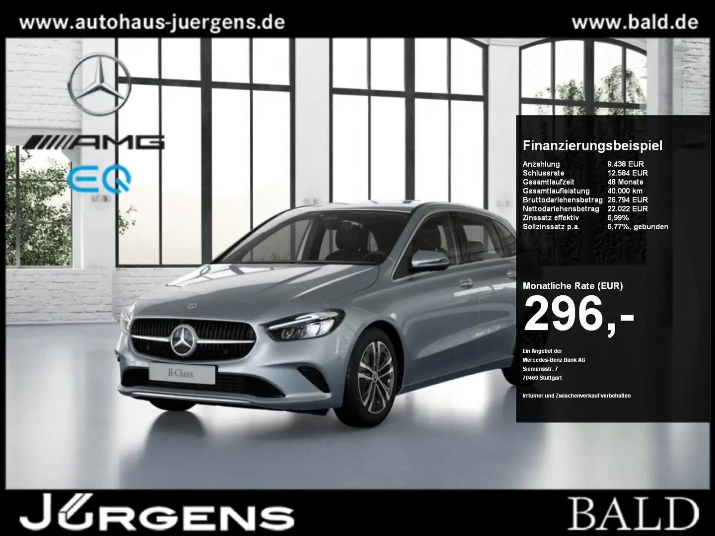 Mercedes-Benz B 200 Progressive/Distr/LED/Kamera/Totw/Navi/Shz Zilver - 1