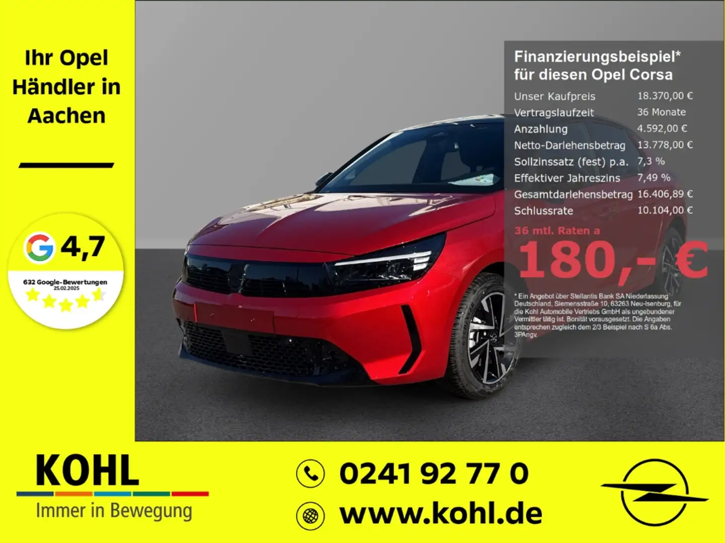 Opel Corsa YES 1.2 Turbo 100PS Allwetter LED PDC Klima DAB+ Rojo - 1