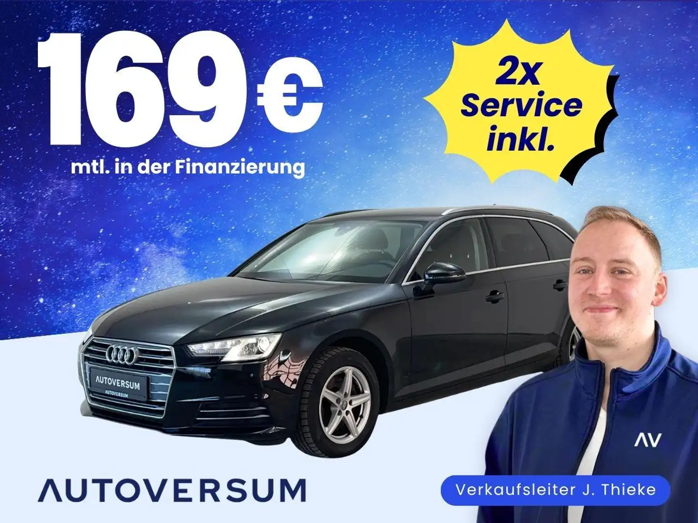 Audi A4 1.4 TFSI Sport *KEYLESS*KLIMA*BiXEN*CARPLAY Noir - 1