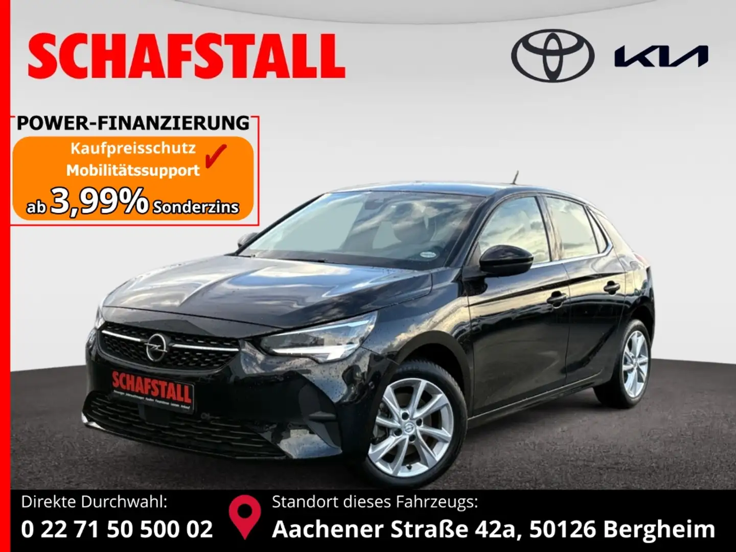 Opel Corsa F Elegance wenig KM Carplay Tempomat Sitzheizung P Nero - 1