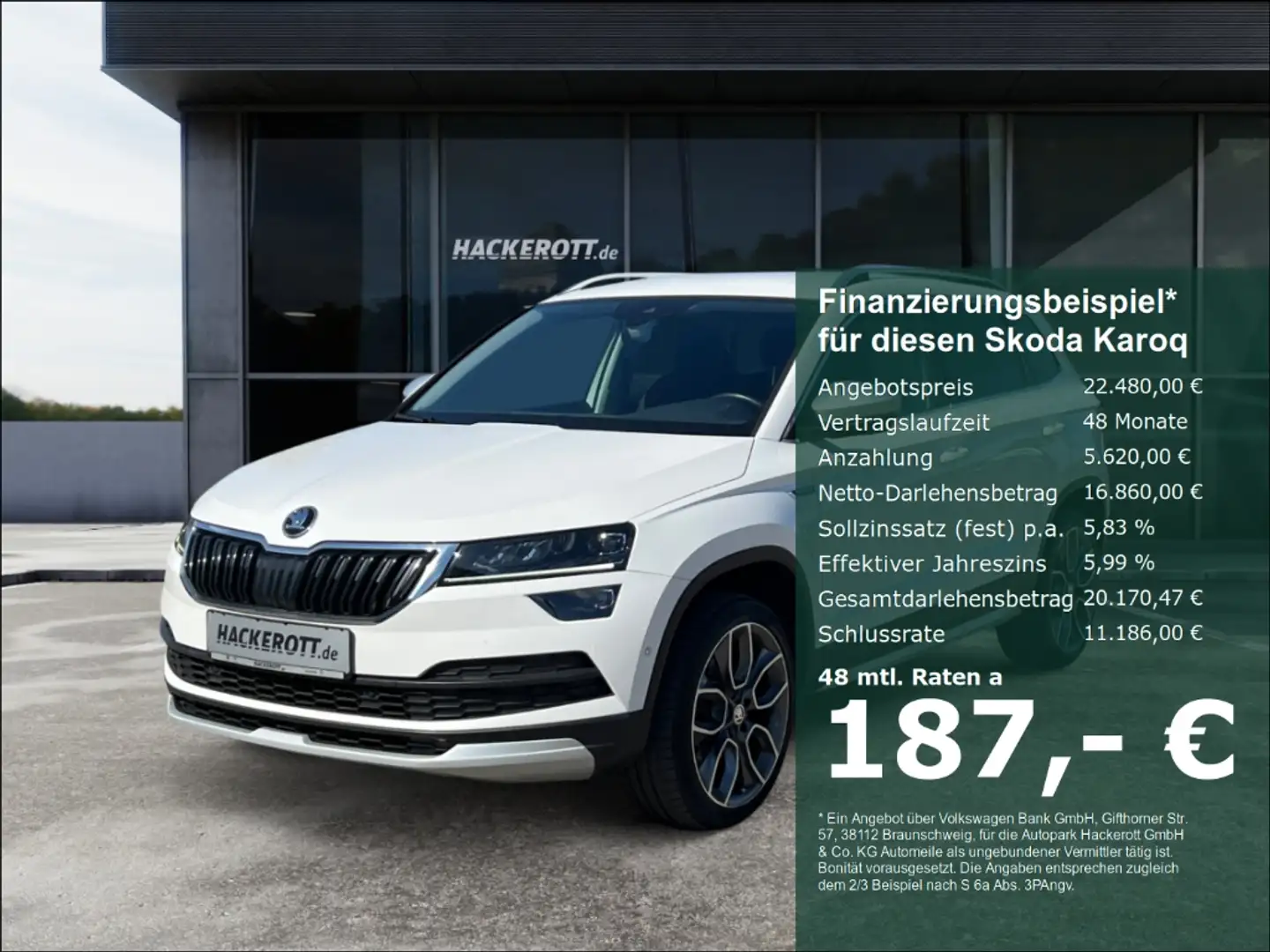 Skoda Karoq Scout 4x4 2.0 TDI Led Navi SmartLink Sitzhzg. Blanc - 1