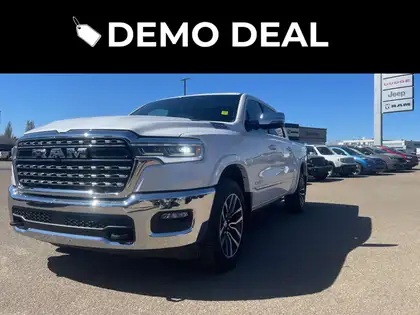 White 2025 RAM 1500 Pickup Truck Four-Wheel Drive 8-Speed Automatic