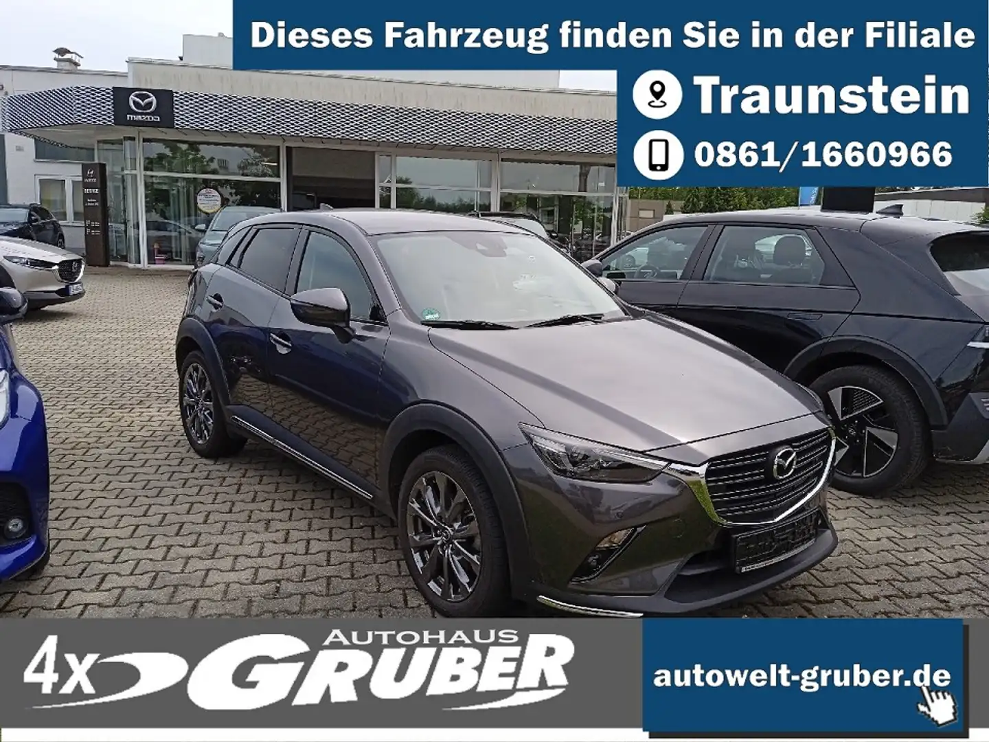 Mazda CX-3 Edition 100+Navi+Leder+Memory+Klima+LED Grau - 1
