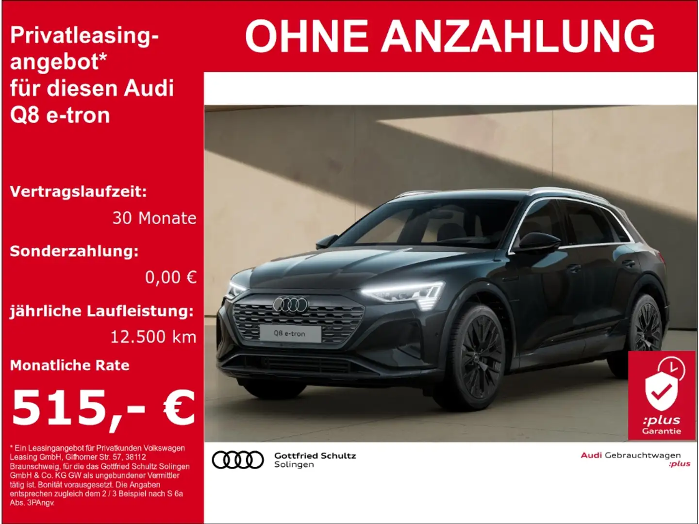 Audi Q8 e-tron 55 quattro advanced Schwarz - 1