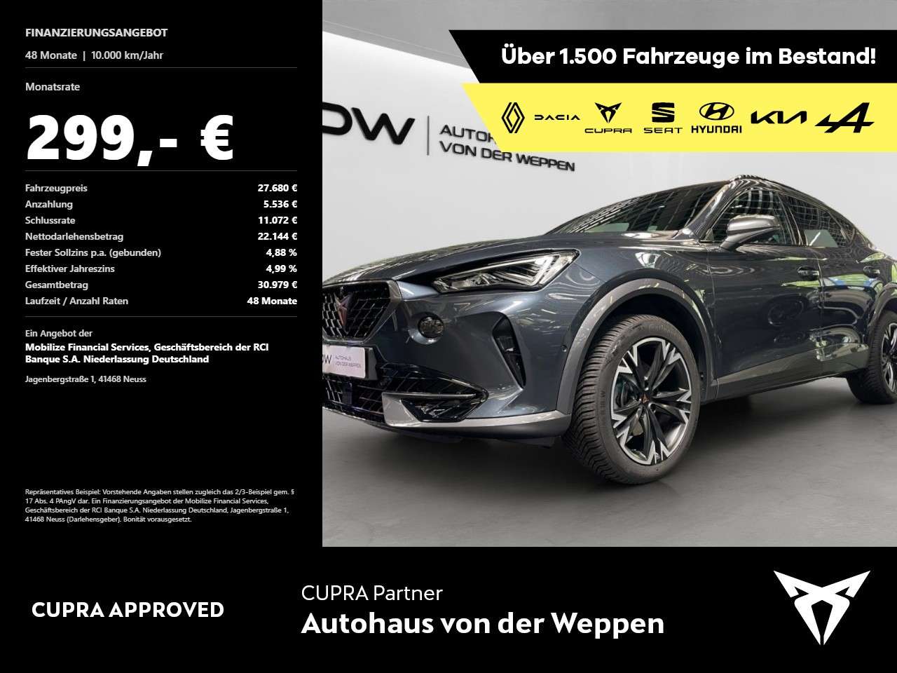 Cupra Formentor — Cupra Formentor 1.5 TSI AHK NAVI Travel Ass. Klima Navi