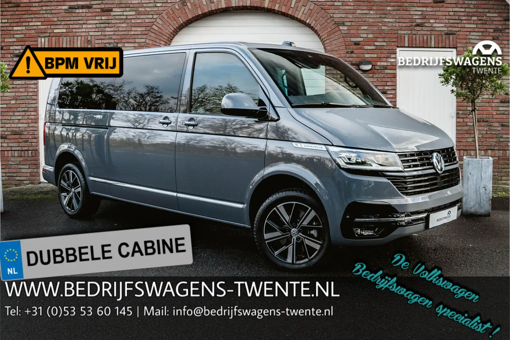 Volkswagen T6.1 Caravelle 2.0 TDI 204 PK DSG L2H1 DUB/CAB A-KLEP ACC | ALPIN Grijs - 1