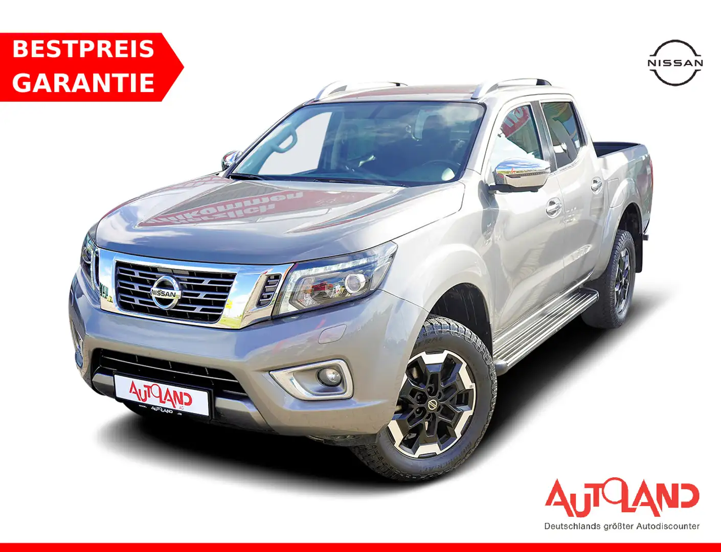 Nissan Navara 4x4 LED 360° Keyless-Go AHK Android Apple Zilver - 1