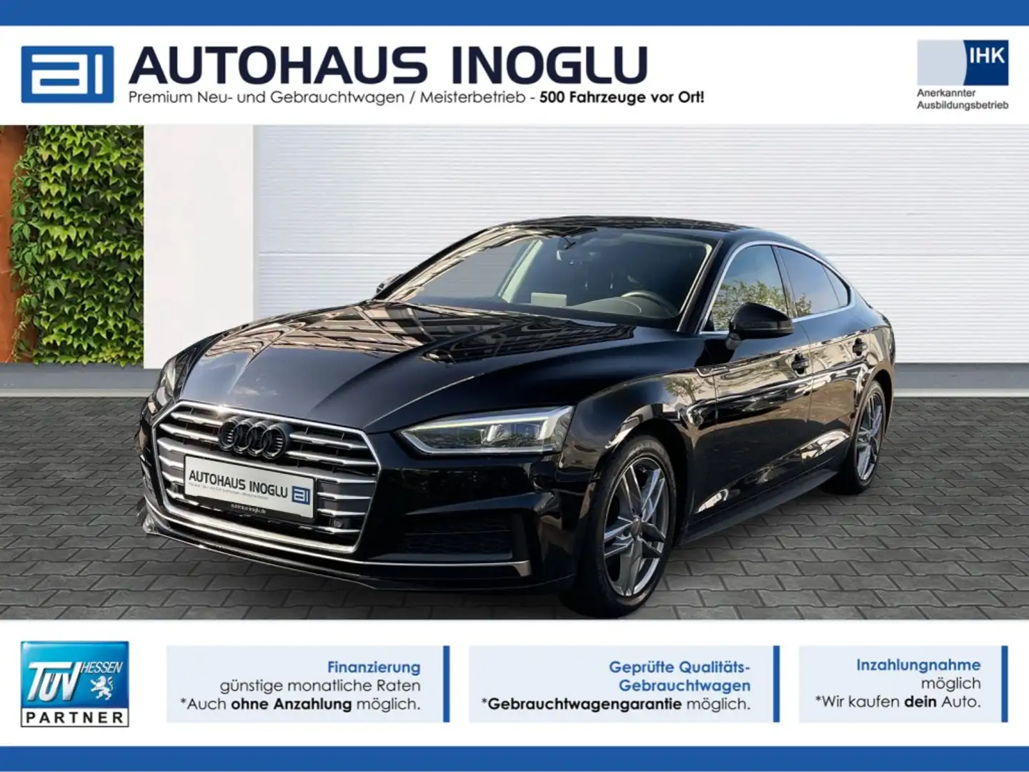 Audi A5 Sportback 190PS AUT. SLINE SPORT LED NAVI SHZ Fekete - 1