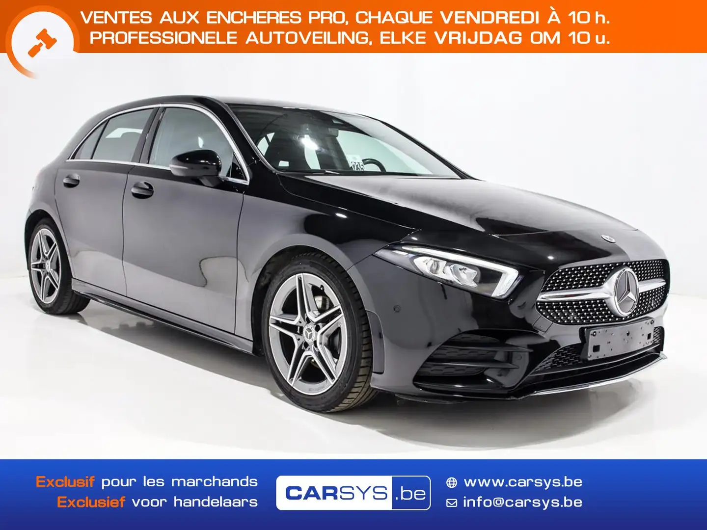 Mercedes-Benz A 200 BVA - AMG LED - 18 - GPS - CAM - CUIR/ALC Noir - 1