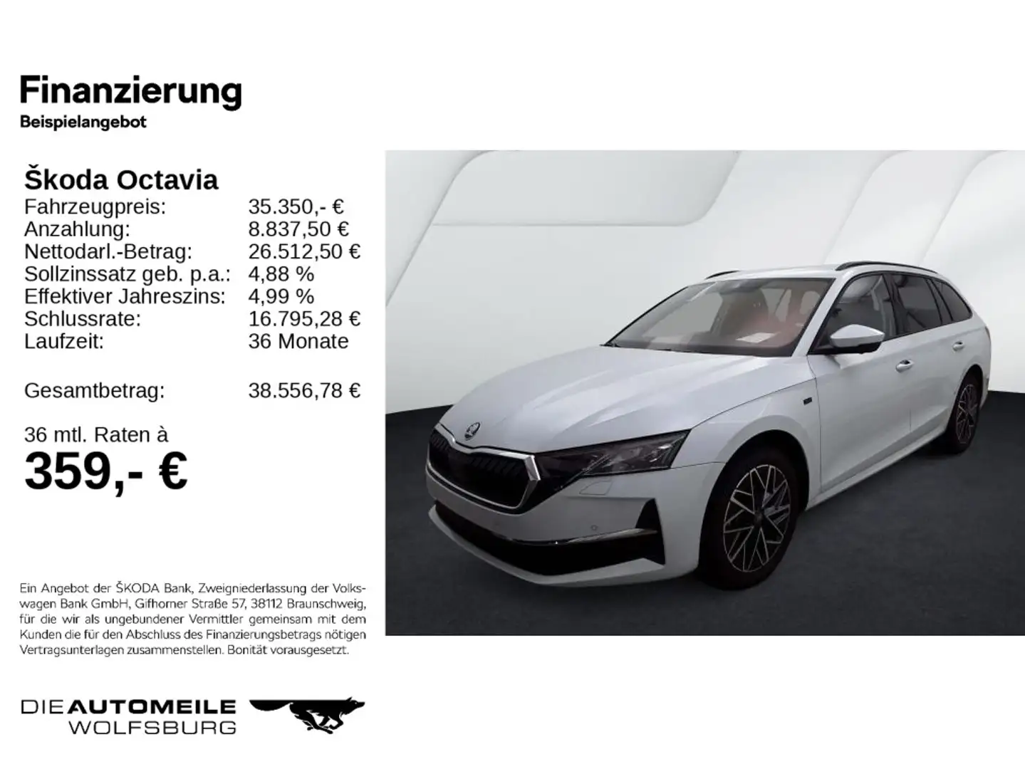 Skoda Octavia 4 IV Combi 2.0 TDI DSG Tour Selection Ma Weiß - 2