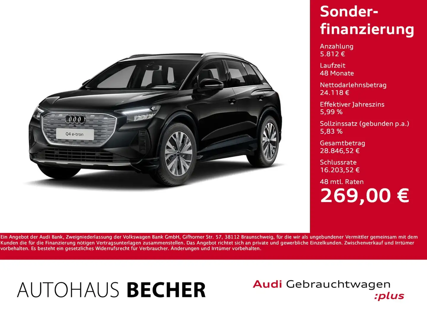 Audi Q4 e-tron 40 /AHK/LED/Sitzhz/Rückfahrkam/Navi Schwarz - 1