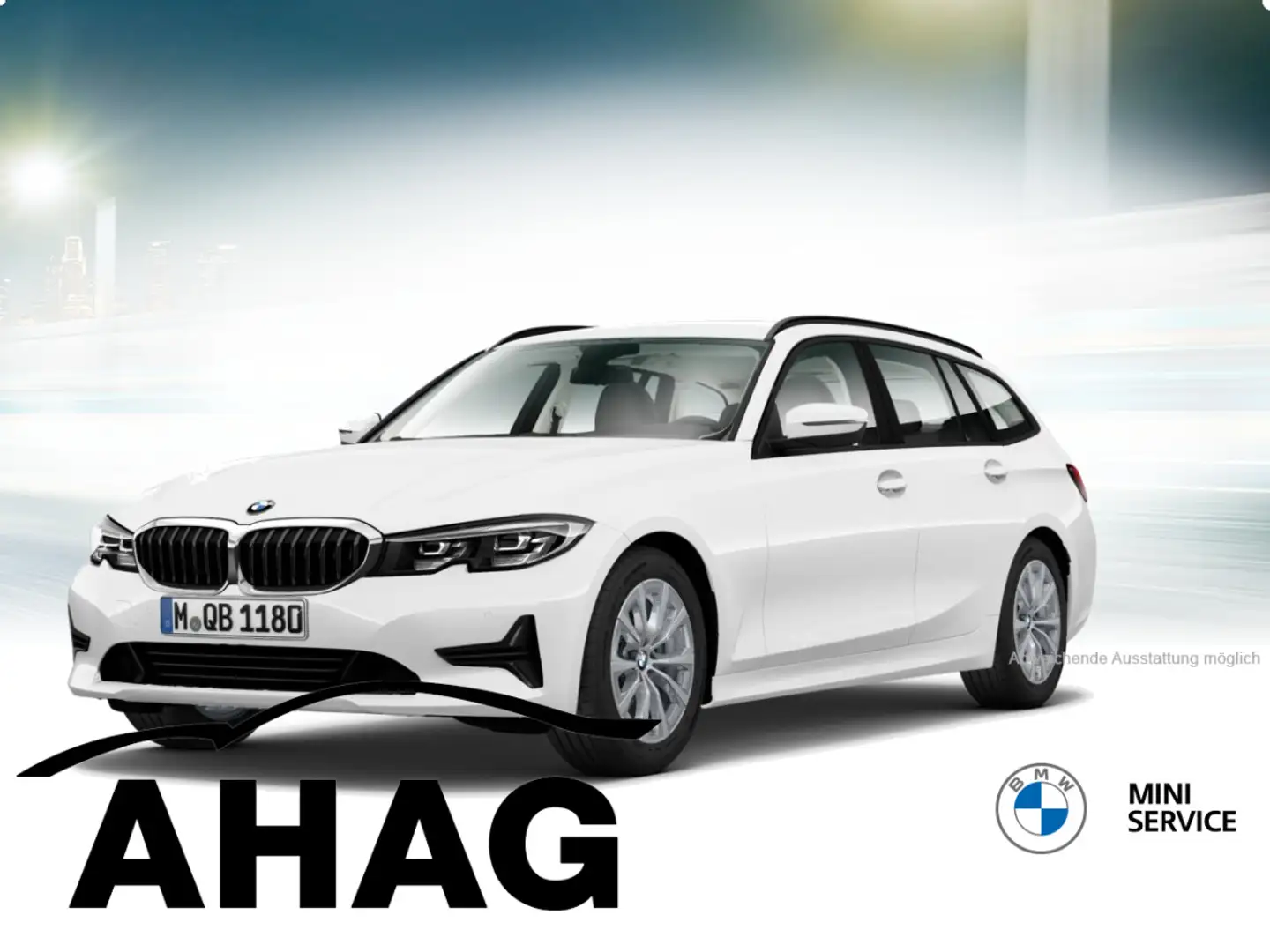 BMW 318 i Touring Auto Aut. Klimaaut. PDC Weiß - 2