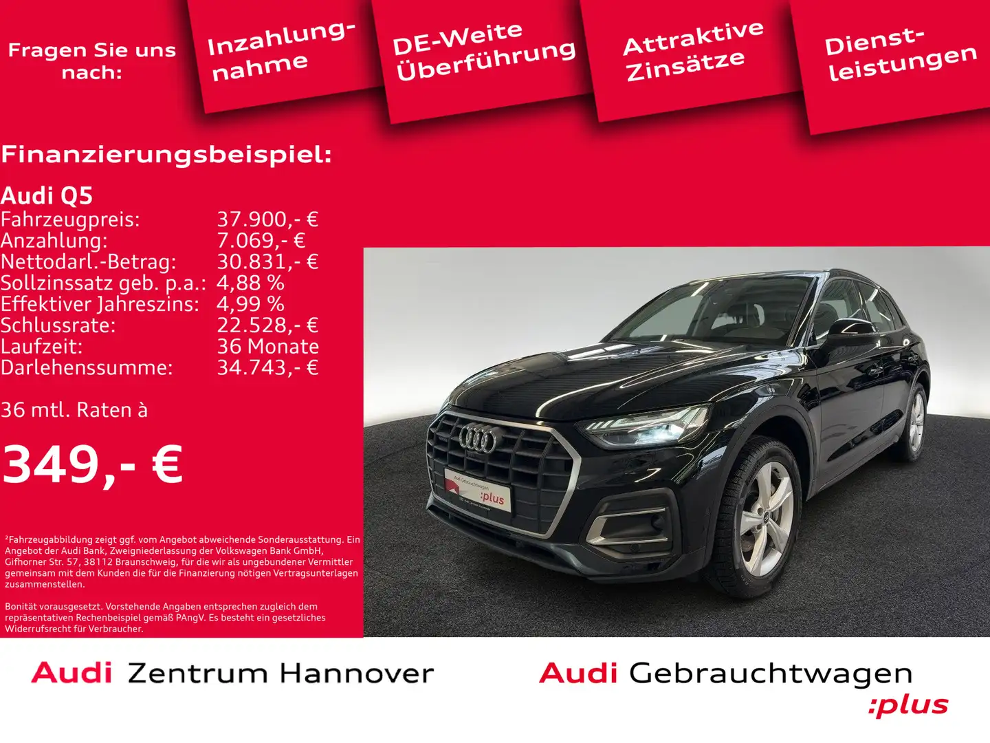 Audi Q5 50 TFSIe quattro Pano Matrix Kamera ACC virtu Black - 2