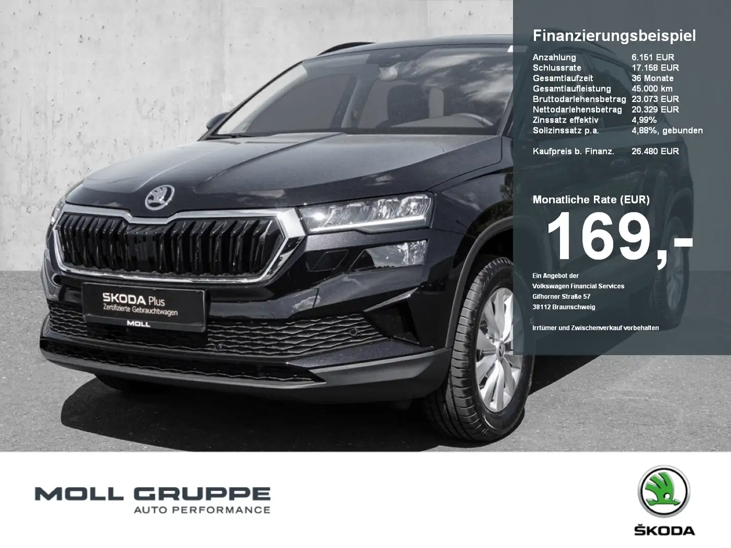 Skoda Karoq 1.0 TSI Selection LED FLA W-PAKET PDC Schwarz - 1
