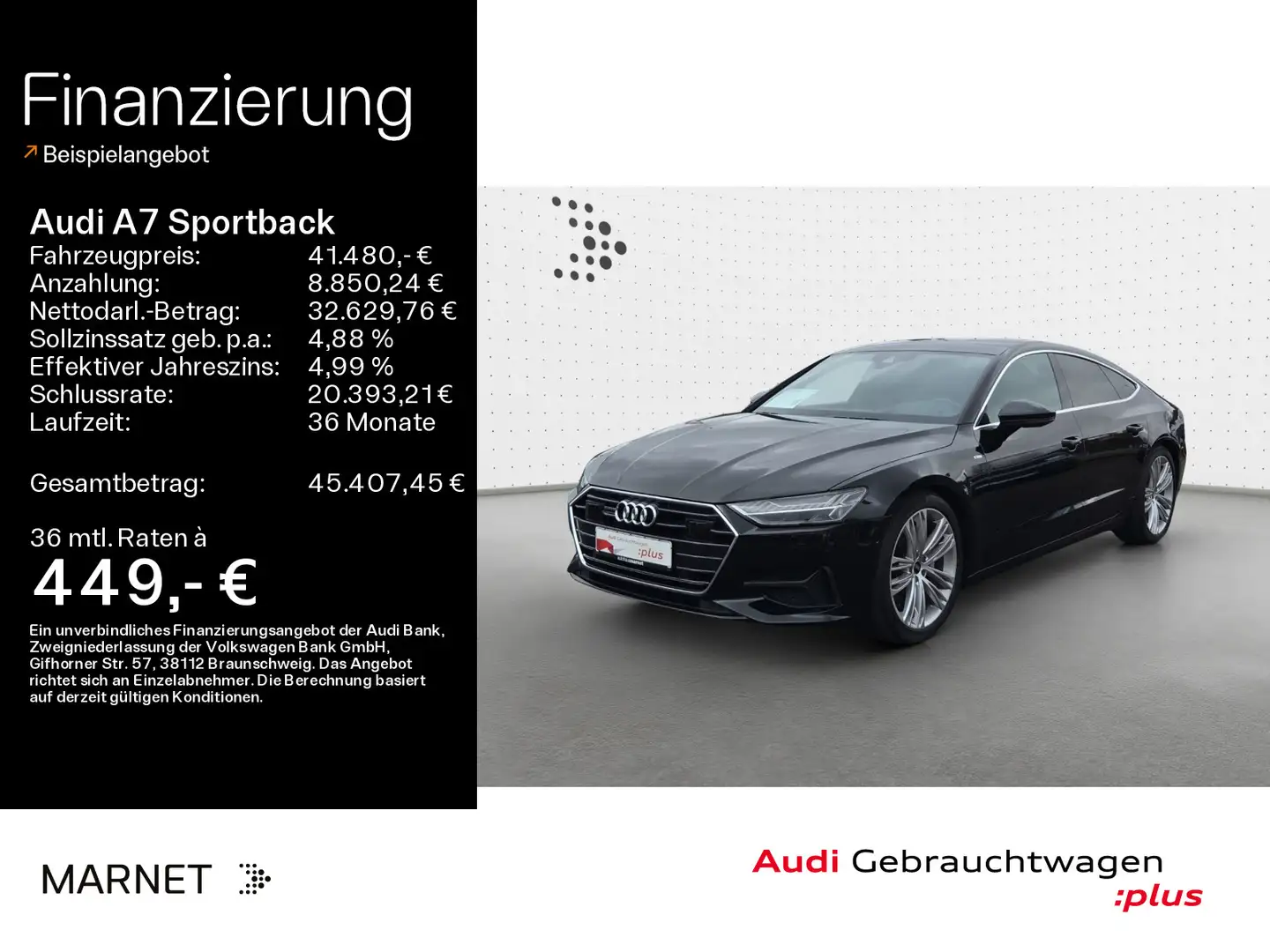 Audi A7 50 TDI quattro S line*Navi*Matrix*H Negro - 1
