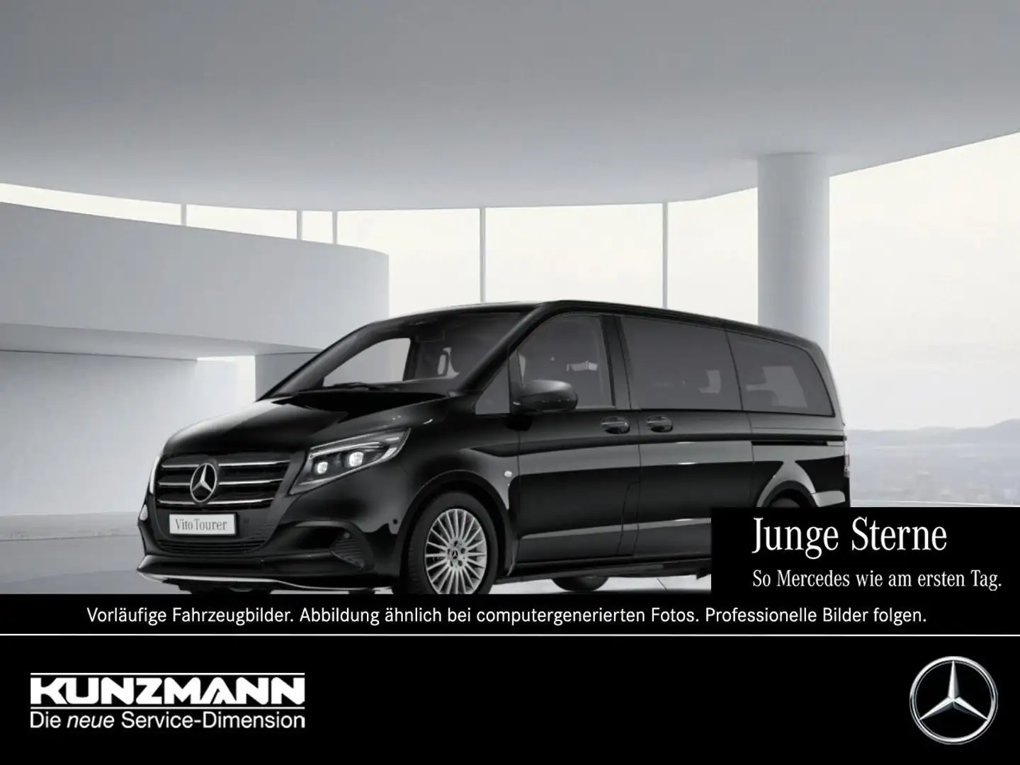 Mercedes-Benz Vito 124 CDI 4x4 Tourer PRO Lang Klima Navi AHK Schwarz - 1