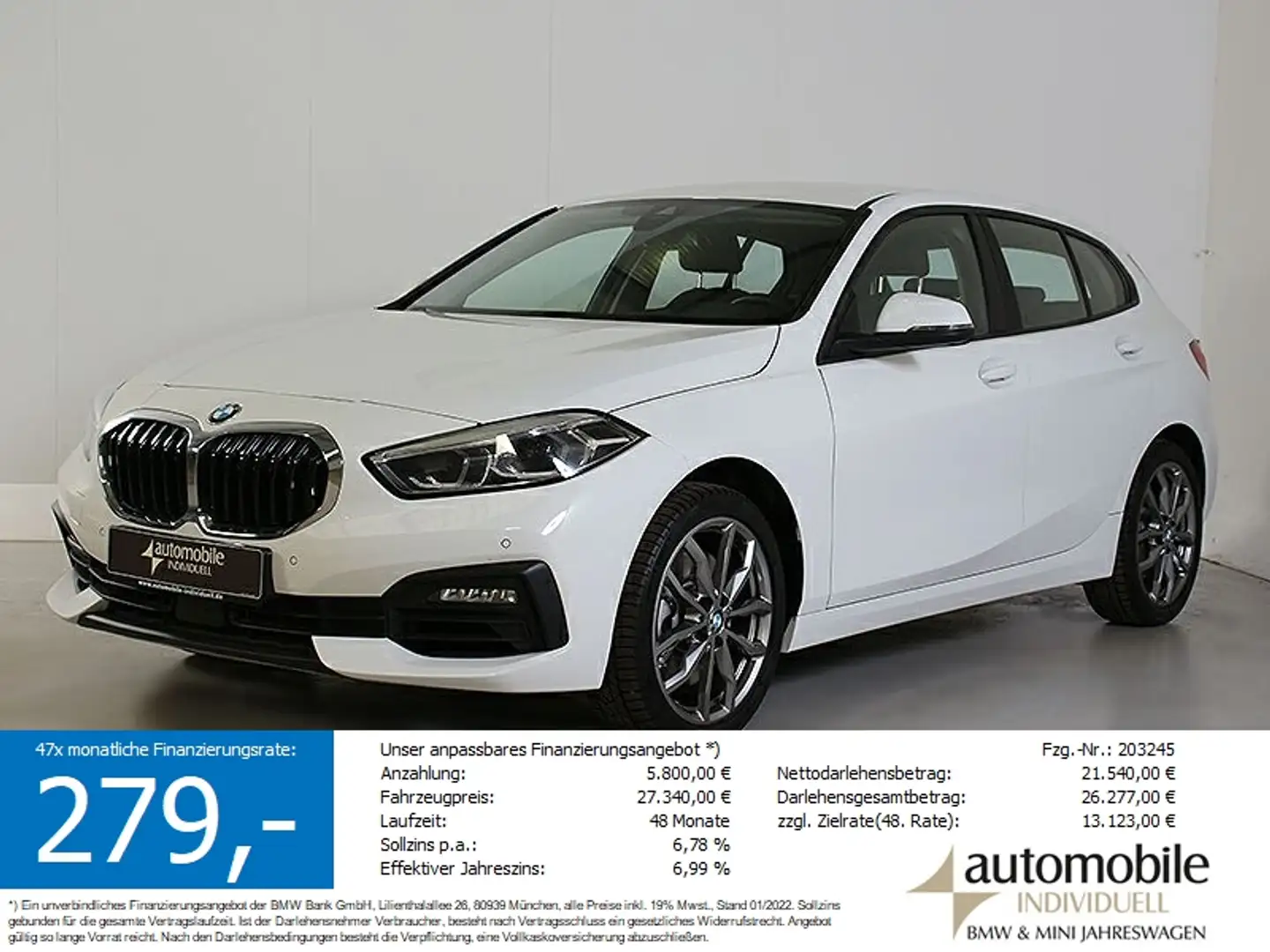 BMW 120 iA Advantage LED DAB Hifi LiveCockpitProfess Alb - 1