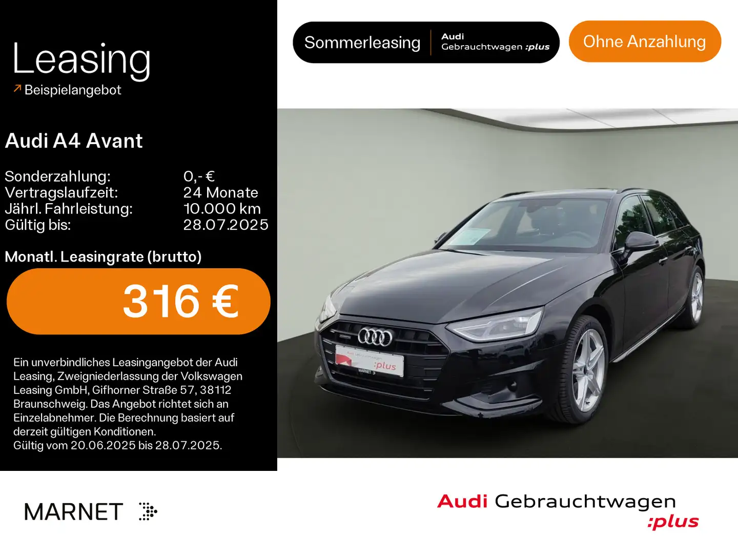 Audi A4 Advanced 40 TDI quattro*Navi*Alu*PDC*Vi Schwarz - 1