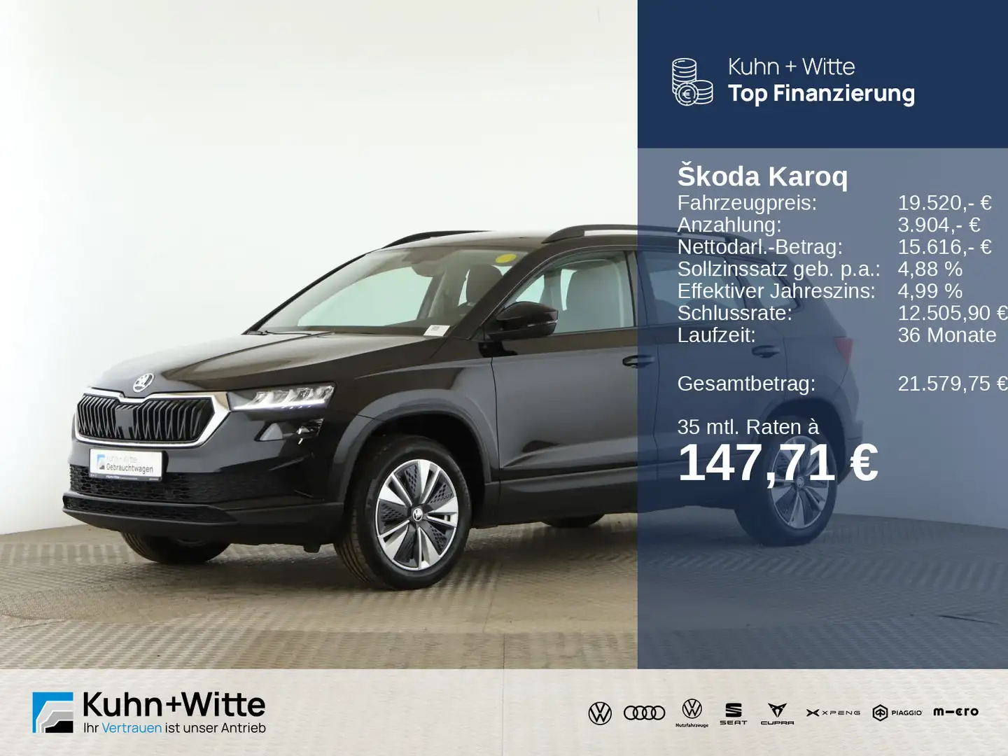 Skoda Karoq 1.0 TSI Ambition *LED*PDC*Audio*Bluetooth* Schwarz - 1