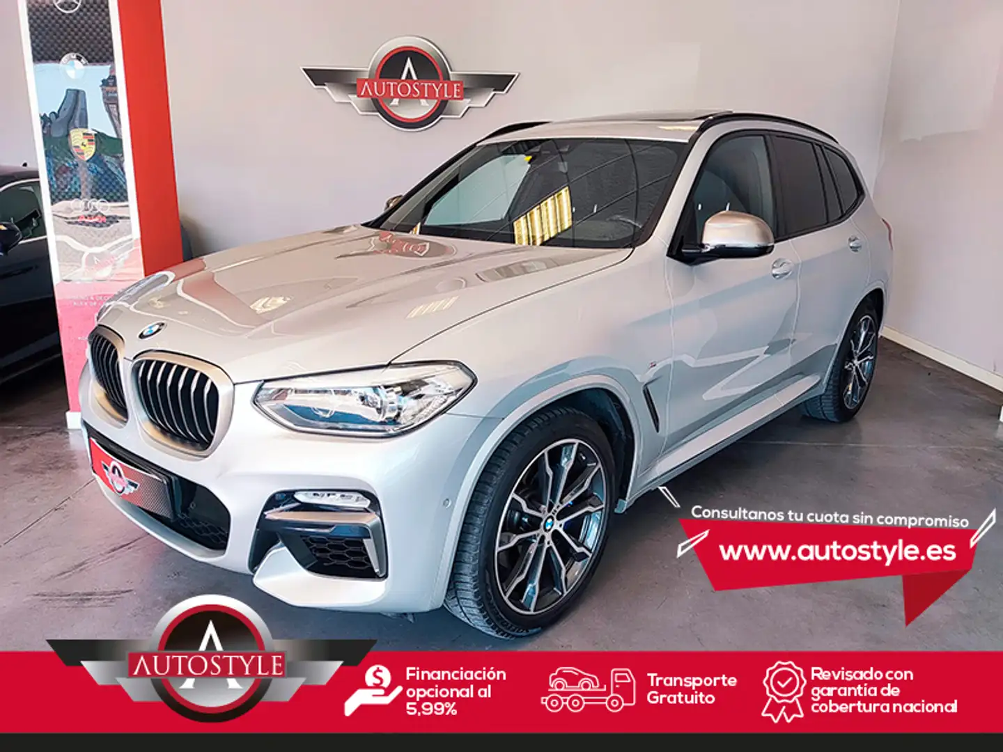 BMW X3 M40d Argent - 1
