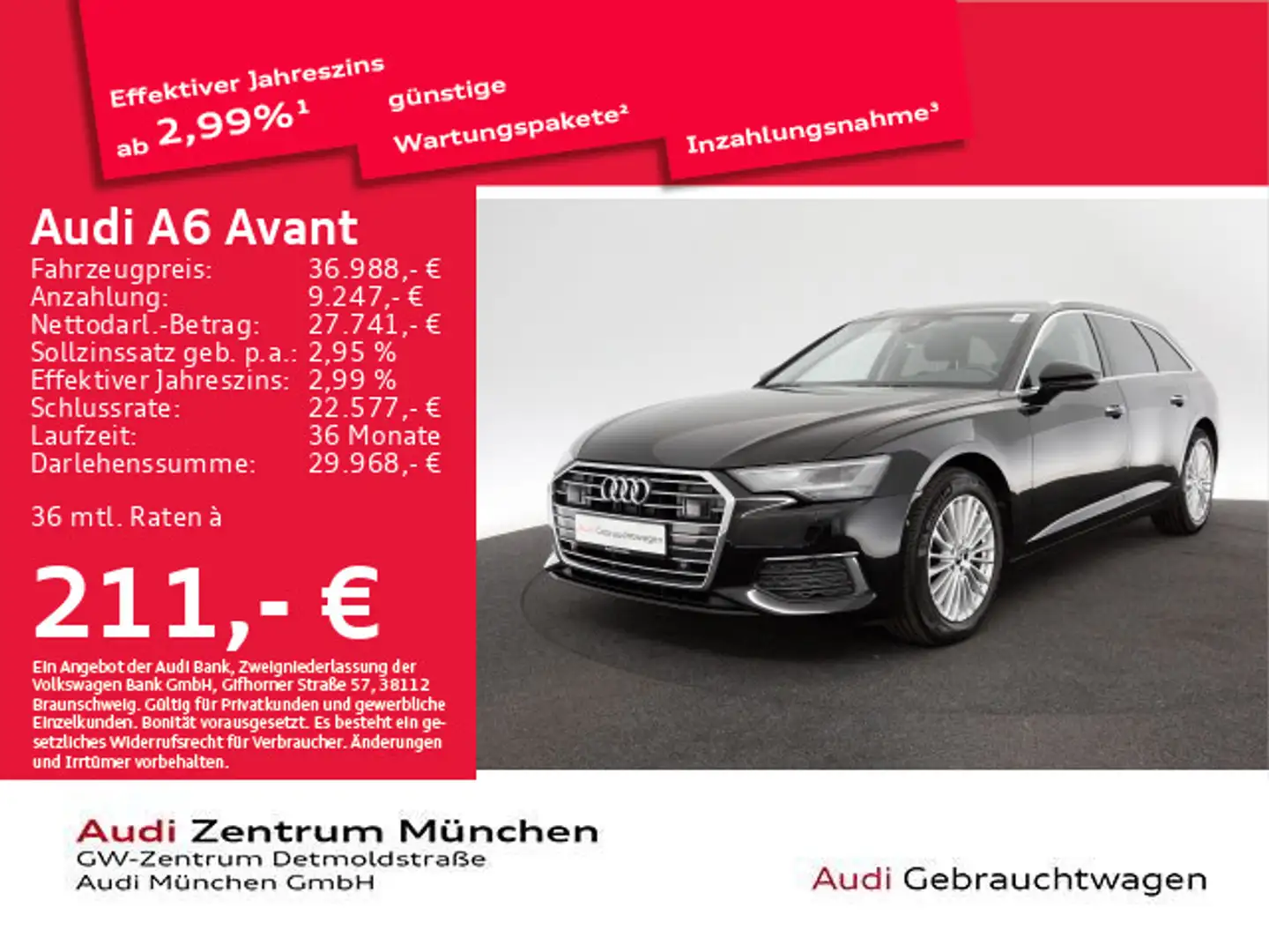 Audi A6 40 TDI S tronic AHK/Virtual+/StdHzg/Kam Negro - 1