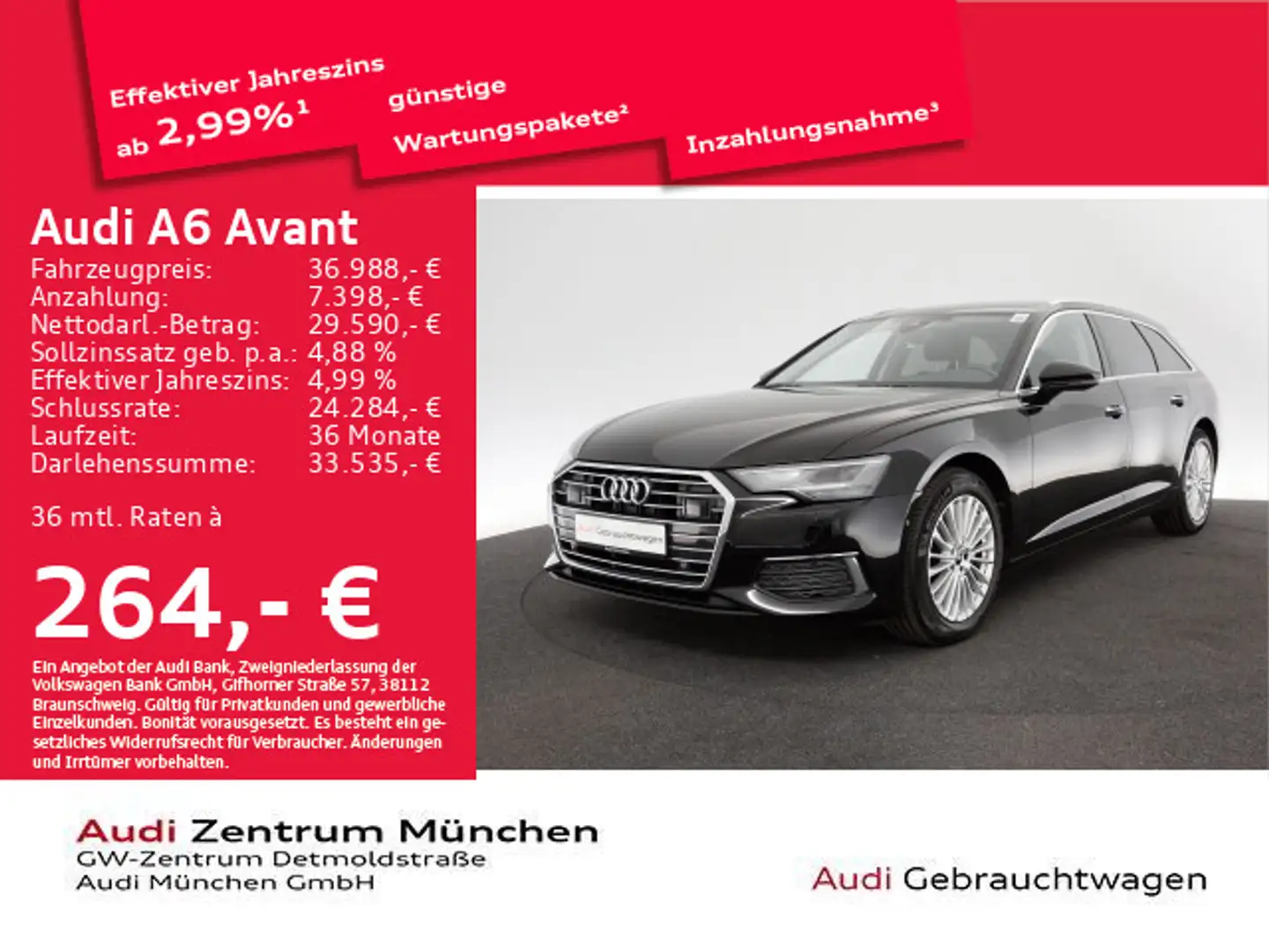 Audi A6 40 TDI S tronic AHK/Virtual+/StdHzg/Kam Noir - 1