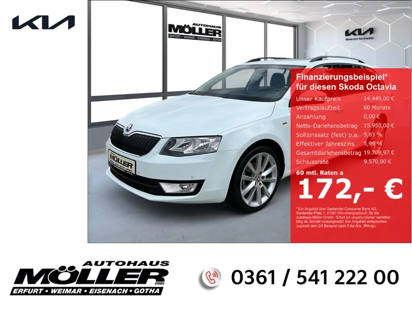 Skoda Octavia Combi Joy Green 1.0 TSI DCT7 Klima SHZG Tempomat Blanc - 1