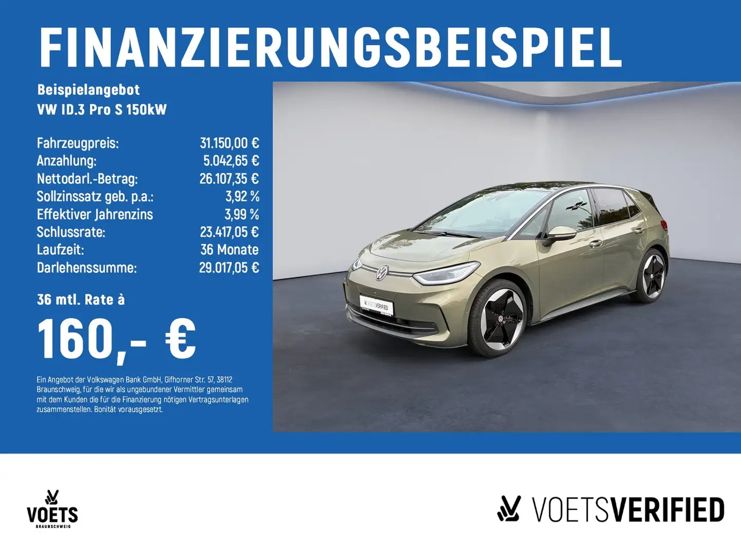 Volkswagen ID.3 Pro S 150kW MATRIX-LED+AreaView+HuD Grün - 2