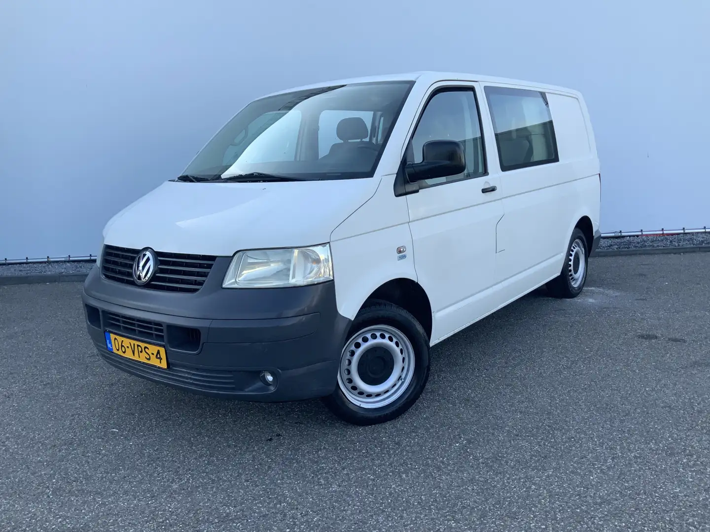 Volkswagen T5 Transporter 2.5 TDI 300 Budgetline Automaat DubCab Airco Trekh Blanc - 1