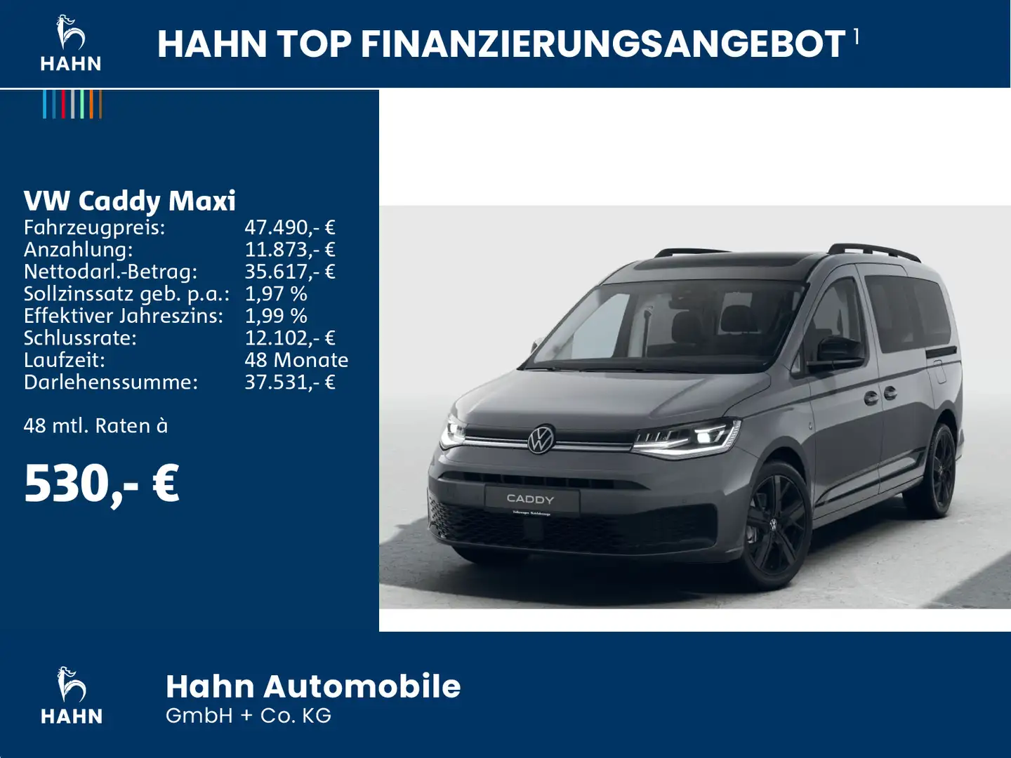 Volkswagen Caddy EDITION 1,5TSI 85KW DSG AGR NAVI AHK Grau - 2