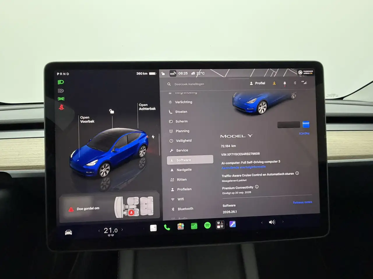 Tesla Model Y RWD 58 kWh SOH 95,1% 170 kw Snellaad Self-Driv, миниатюра 19