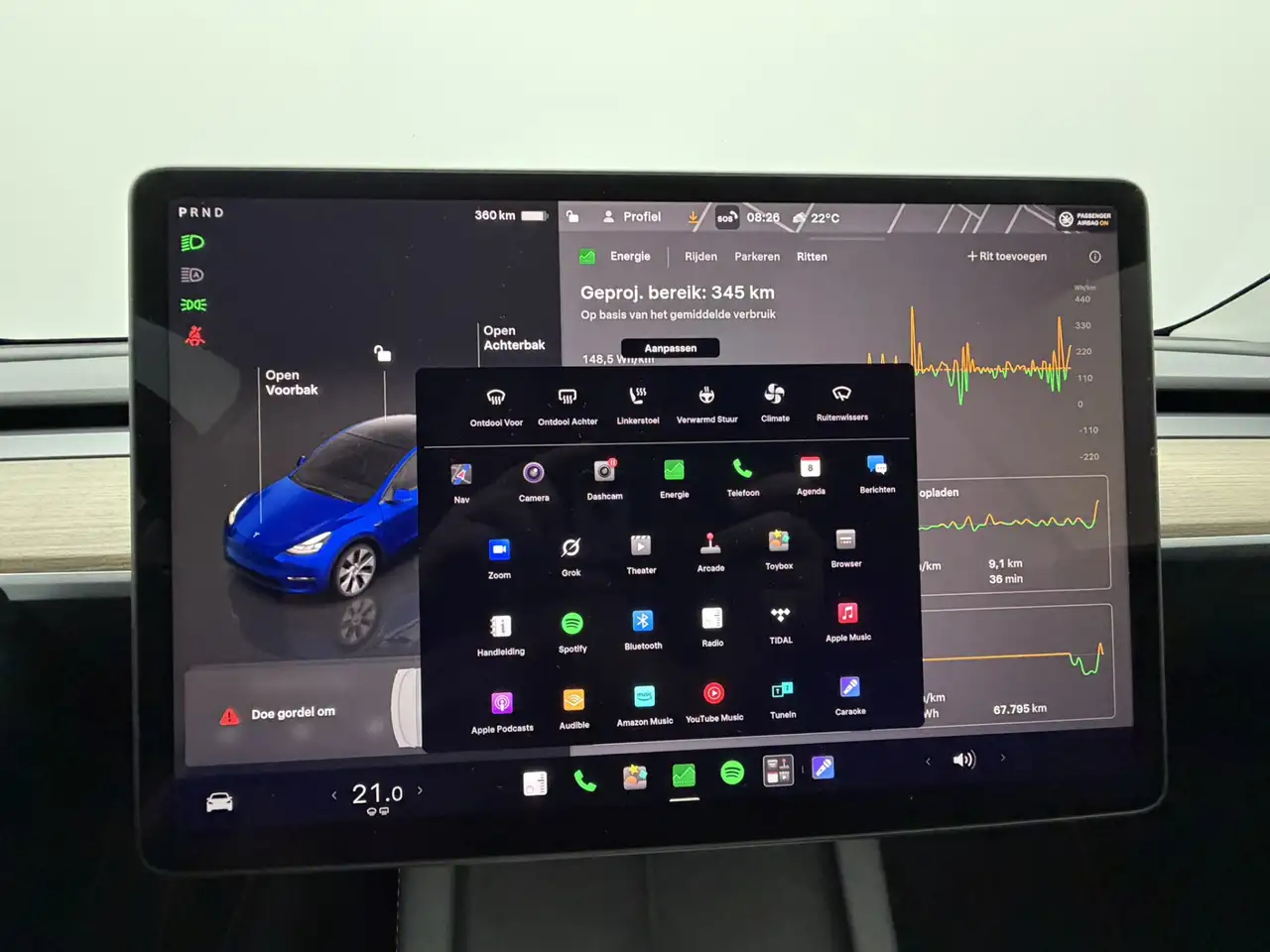 Tesla Model Y RWD 58 kWh SOH 95,1% 170 kw Snellaad Self-Driv, миниатюра 24