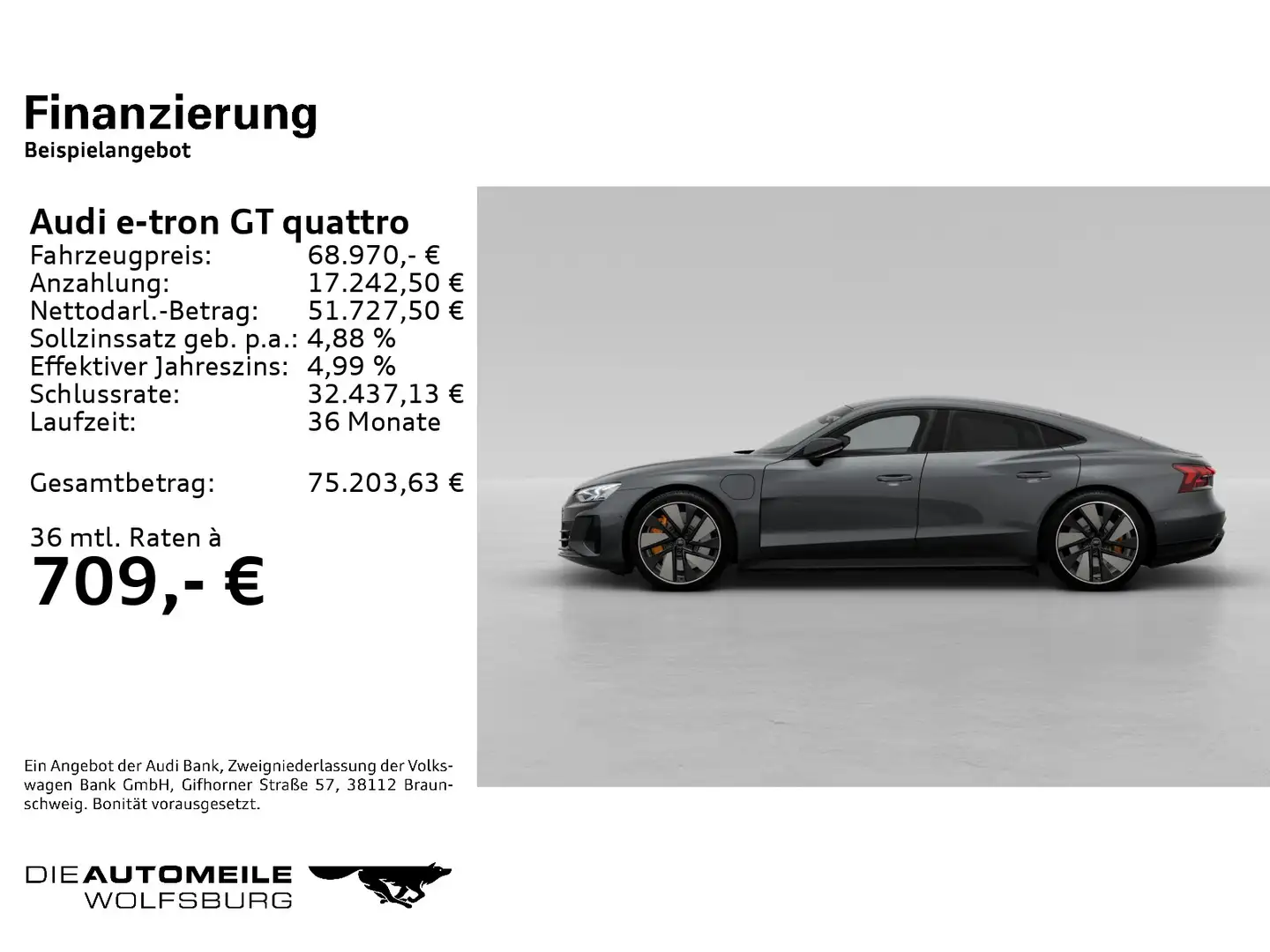 Audi e-tron GT e-tron GT RS Leder/Matrix/Head-Up Gris - 2