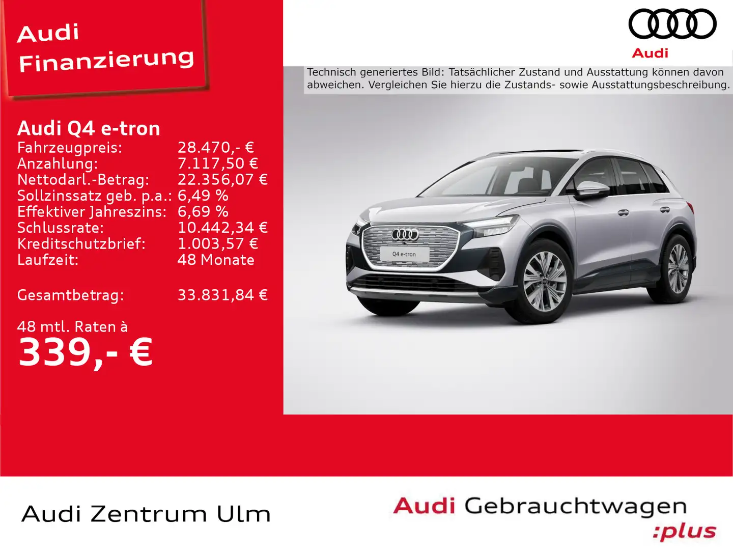 Audi Q4 e-tron 40 PANO LED NAV+ PDC SHZ E-HECKKLAPPE Silber - 1