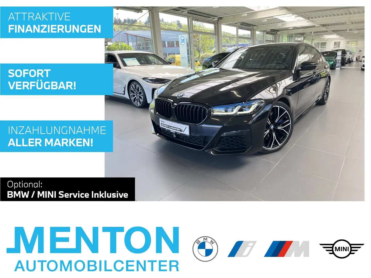 BMW 550 M550i xDrive HuD/Laserlicht/Pano/Harman/Shz/20" Schwarz - 1