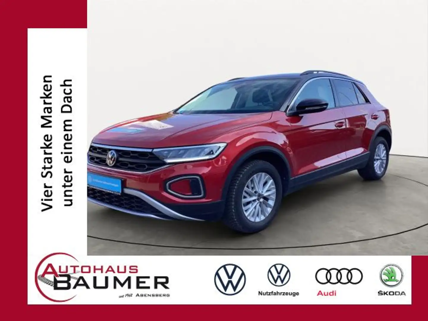 Volkswagen T-Roc Life 1.0 TSI Navi LED ParkAssist Dig.Cockpit Rouge - 1