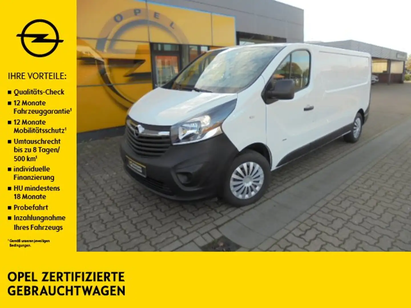 Opel Vivaro 1.6 CDTi Cargo L2H1  Klima/AHK/PDC Weiß - 1