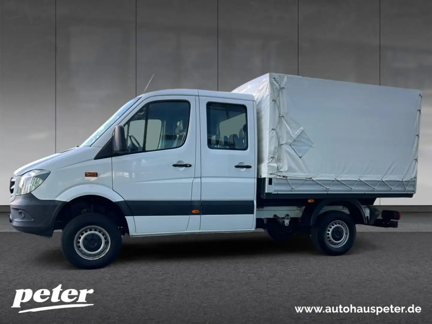 Mercedes-Benz Sprinter 316 CDI 4x4 Doka Pritsche + Plane KLIMA Weiß - 2