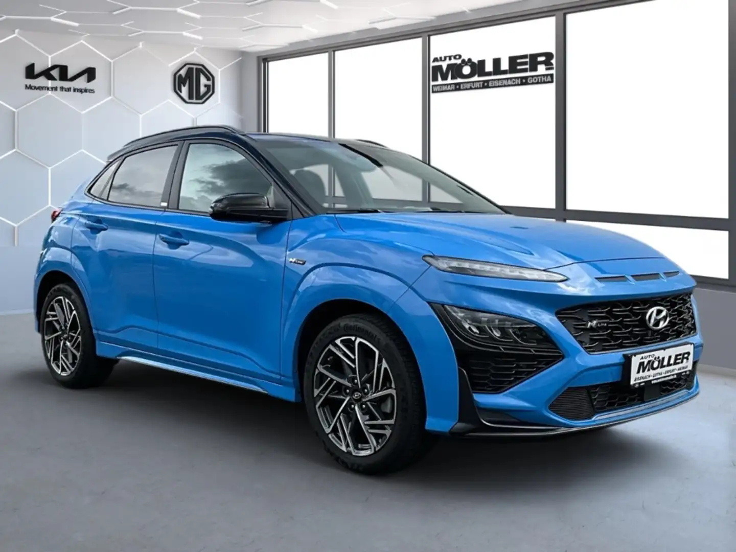 Hyundai KONA 1.0 T-GDI N Line Navi SHZ LED Klimaautom DAB Sound Bleu - 2